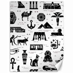 Dark-seamless-pattern-symbols-landmarks-signs-egypt --- Canvas 36  X 48  by Jancukart