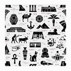 Dark-seamless-pattern-symbols-landmarks-signs-egypt --- Medium Glasses Cloth by Jancukart