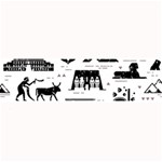 Dark-seamless-pattern-symbols-landmarks-signs-egypt --- Large Bar Mat 32 x8.5  Bar Mat