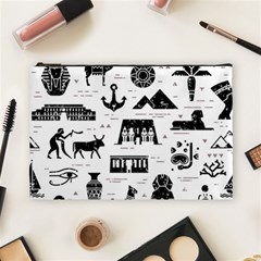 Dark-seamless-pattern-symbols-landmarks-signs-egypt --- Cosmetic Bag (large)