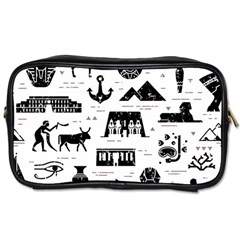 Dark-seamless-pattern-symbols-landmarks-signs-egypt --- Toiletries Bag (two Sides)