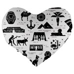 Dark-seamless-pattern-symbols-landmarks-signs-egypt --- Large 19  Premium Heart Shape Cushions Back