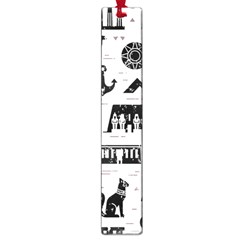 Dark-seamless-pattern-symbols-landmarks-signs-egypt --- Large Book Marks by Jancukart