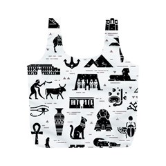 Dark-seamless-pattern-symbols-landmarks-signs-egypt --- Full Print Recycle Bag (m) by Jancukart