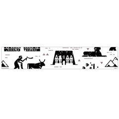 Dark-seamless-pattern-symbols-landmarks-signs-egypt --- Large Flano Scarf 