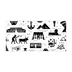 Dark-seamless-pattern-symbols-landmarks-signs-egypt --- Yoga Headband