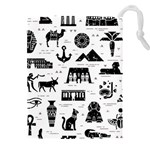 Dark-seamless-pattern-symbols-landmarks-signs-egypt --- Drawstring Pouch (4XL) Front