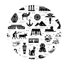 Dark-seamless-pattern-symbols-landmarks-signs-egypt --- Mini Round Pill Box (pack Of 5) by Jancukart