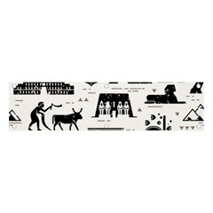 Dark-seamless-pattern-symbols-landmarks-signs-egypt --- Banner And Sign 4  X 1  by Jancukart