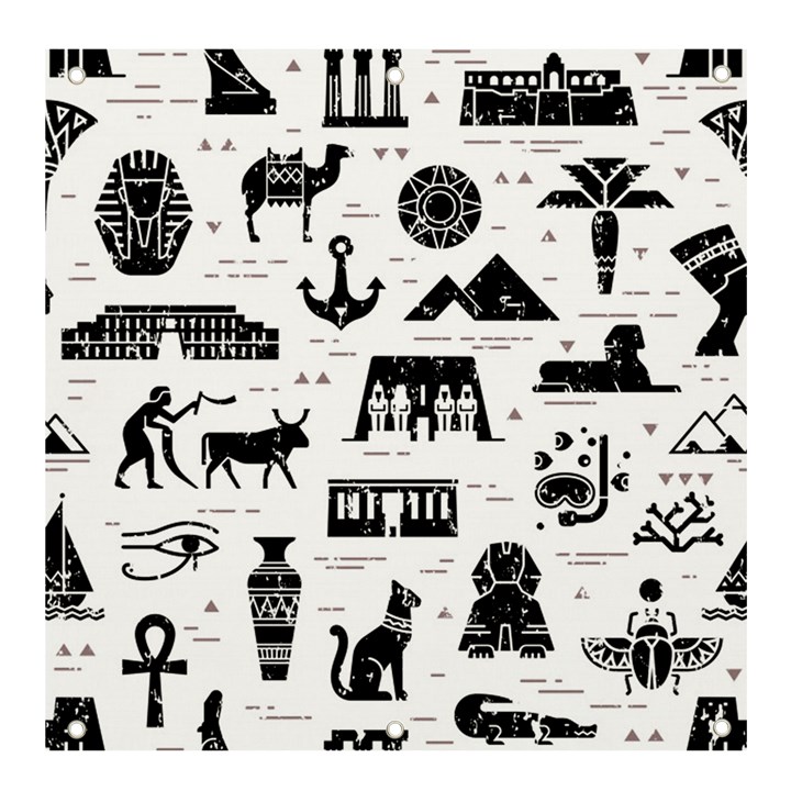 Dark-seamless-pattern-symbols-landmarks-signs-egypt --- Banner and Sign 4  x 4 