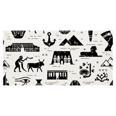 Dark-seamless-pattern-symbols-landmarks-signs-egypt --- Banner And Sign 6  X 3  by Jancukart