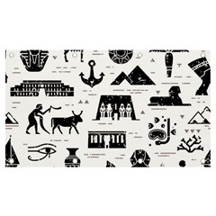 Dark-seamless-pattern-symbols-landmarks-signs-egypt --- Banner And Sign 7  X 4  by Jancukart