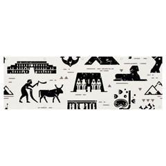 Dark-seamless-pattern-symbols-landmarks-signs-egypt --- Banner And Sign 12  X 4  by Jancukart