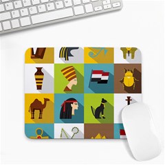 Egypt-travel-items-icons-set-flat-style Small Mousepad by Jancukart