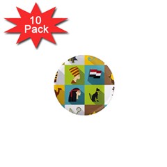 Egypt-travel-items-icons-set-flat-style 1  Mini Magnet (10 Pack) 