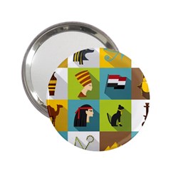 Egypt-travel-items-icons-set-flat-style 2 25  Handbag Mirrors