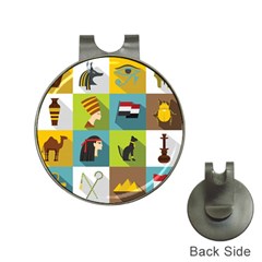 Egypt-travel-items-icons-set-flat-style Hat Clips With Golf Markers