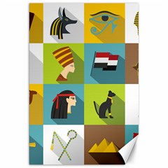 Egypt-travel-items-icons-set-flat-style Canvas 20  X 30 