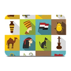 Egypt-travel-items-icons-set-flat-style Plate Mats