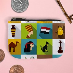 Egypt-travel-items-icons-set-flat-style Mini Coin Purse