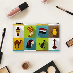 Egypt-travel-items-icons-set-flat-style Cosmetic Bag (small)