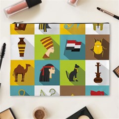 Egypt-travel-items-icons-set-flat-style Cosmetic Bag (xl)