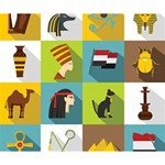 Egypt-travel-items-icons-set-flat-style Deluxe Canvas 14  x 11  (Stretched) 14  x 11  x 1.5  Stretched Canvas