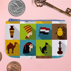 Egypt-travel-items-icons-set-flat-style Large Coin Purse