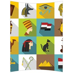 Egypt-travel-items-icons-set-flat-style Back Support Cushion