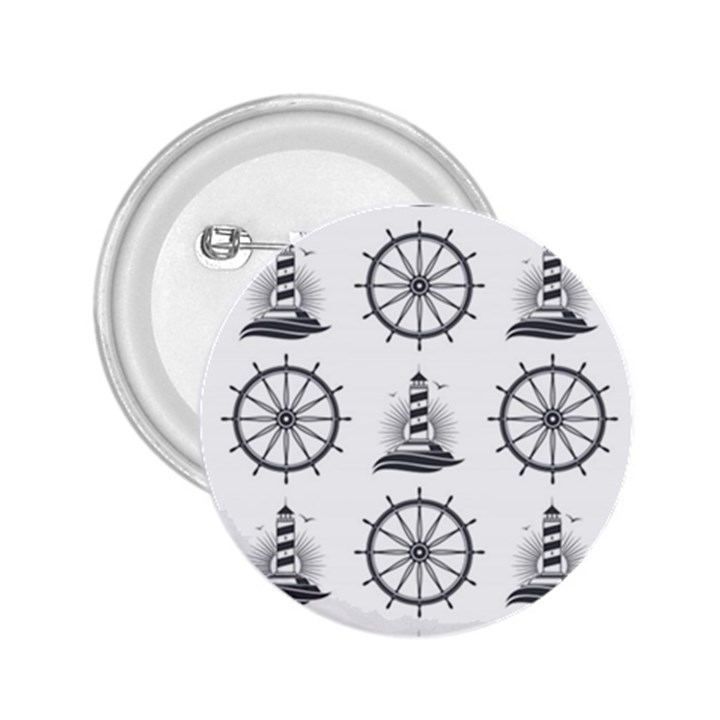 Marine-nautical-seamless-pattern-with-vintage-lighthouse-wheel 2.25  Buttons