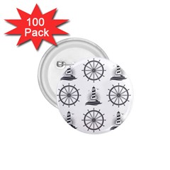 Marine-nautical-seamless-pattern-with-vintage-lighthouse-wheel 1 75  Buttons (100 Pack) 