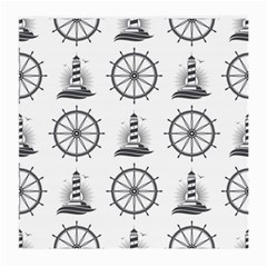 Marine-nautical-seamless-pattern-with-vintage-lighthouse-wheel Medium Glasses Cloth