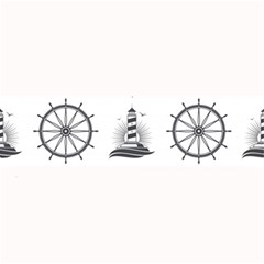 Marine-nautical-seamless-pattern-with-vintage-lighthouse-wheel Large Bar Mat