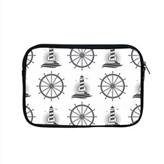 Marine-nautical-seamless-pattern-with-vintage-lighthouse-wheel Apple Macbook Pro 15  Zipper Case