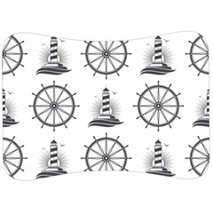 Marine-nautical-seamless-pattern-with-vintage-lighthouse-wheel Velour Seat Head Rest Cushion