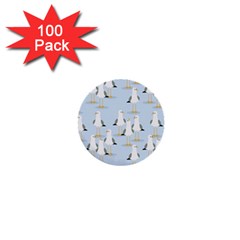 Cute-seagulls-seamless-pattern-light-blue-background 1  Mini Buttons (100 Pack)  by Jancukart