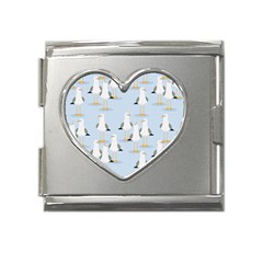 Cute-seagulls-seamless-pattern-light-blue-background Mega Link Heart Italian Charm (18mm)