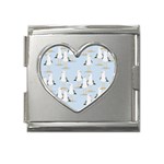 Cute-seagulls-seamless-pattern-light-blue-background Mega Link Heart Italian Charm (18mm) Front