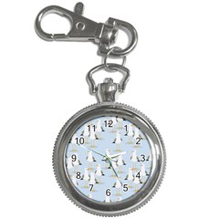 Cute-seagulls-seamless-pattern-light-blue-background Key Chain Watches by Jancukart