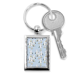 Cute-seagulls-seamless-pattern-light-blue-background Key Chain (rectangle)