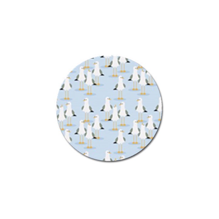 Cute-seagulls-seamless-pattern-light-blue-background Golf Ball Marker