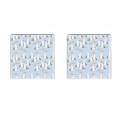 Cute-seagulls-seamless-pattern-light-blue-background Cufflinks (square)