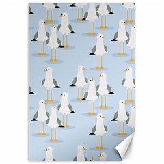 Cute-seagulls-seamless-pattern-light-blue-background Canvas 24  X 36 