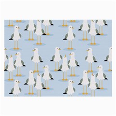 Cute-seagulls-seamless-pattern-light-blue-background Large Glasses Cloth (2 Sides) by Jancukart