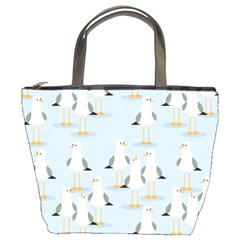 Cute-seagulls-seamless-pattern-light-blue-background Bucket Bag