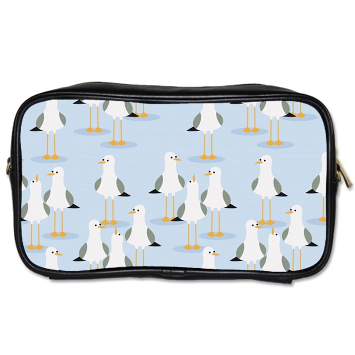 Cute-seagulls-seamless-pattern-light-blue-background Toiletries Bag (One Side)