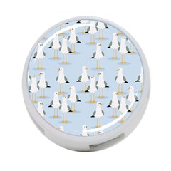 Cute-seagulls-seamless-pattern-light-blue-background 4-port Usb Hub (one Side)