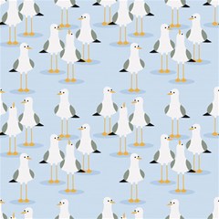 Cute-seagulls-seamless-pattern-light-blue-background Play Mat (square) by Jancukart