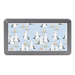 Cute-seagulls-seamless-pattern-light-blue-background Memory Card Reader (mini)