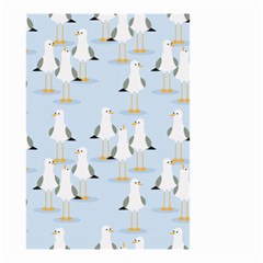 Cute-seagulls-seamless-pattern-light-blue-background Small Garden Flag (two Sides) by Jancukart